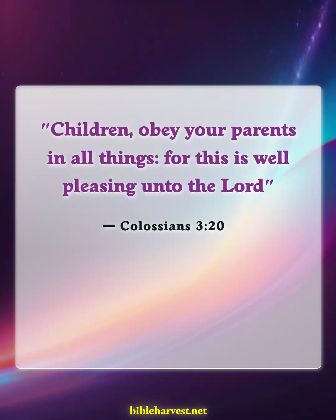 Bible Verses About Family (Colossians 3:20)