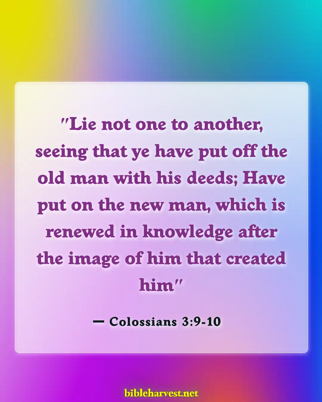 Bible Verses About A New Day (Colossians 3:9-10)