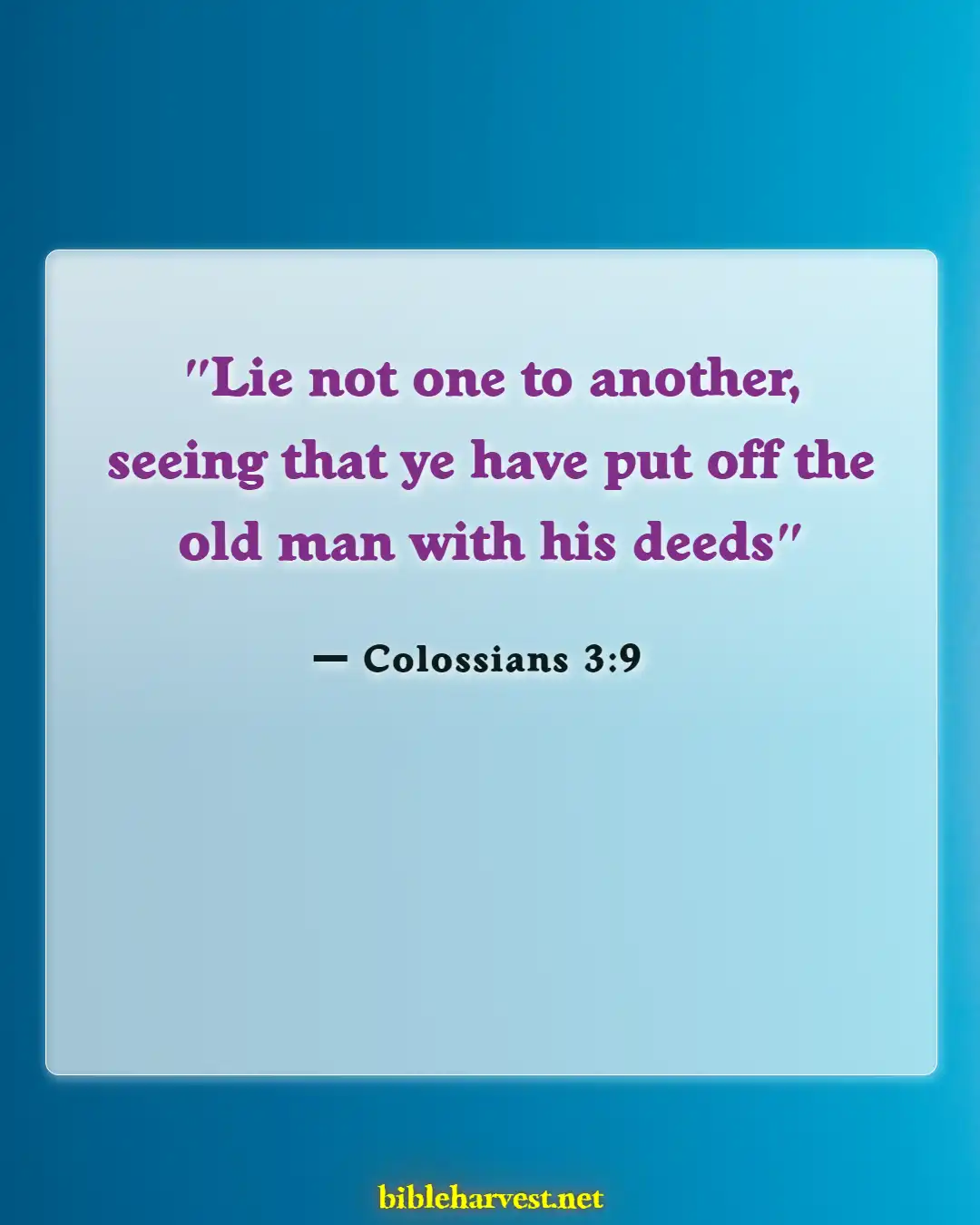 Bible Verses About Honesty (Colossians 3:9)