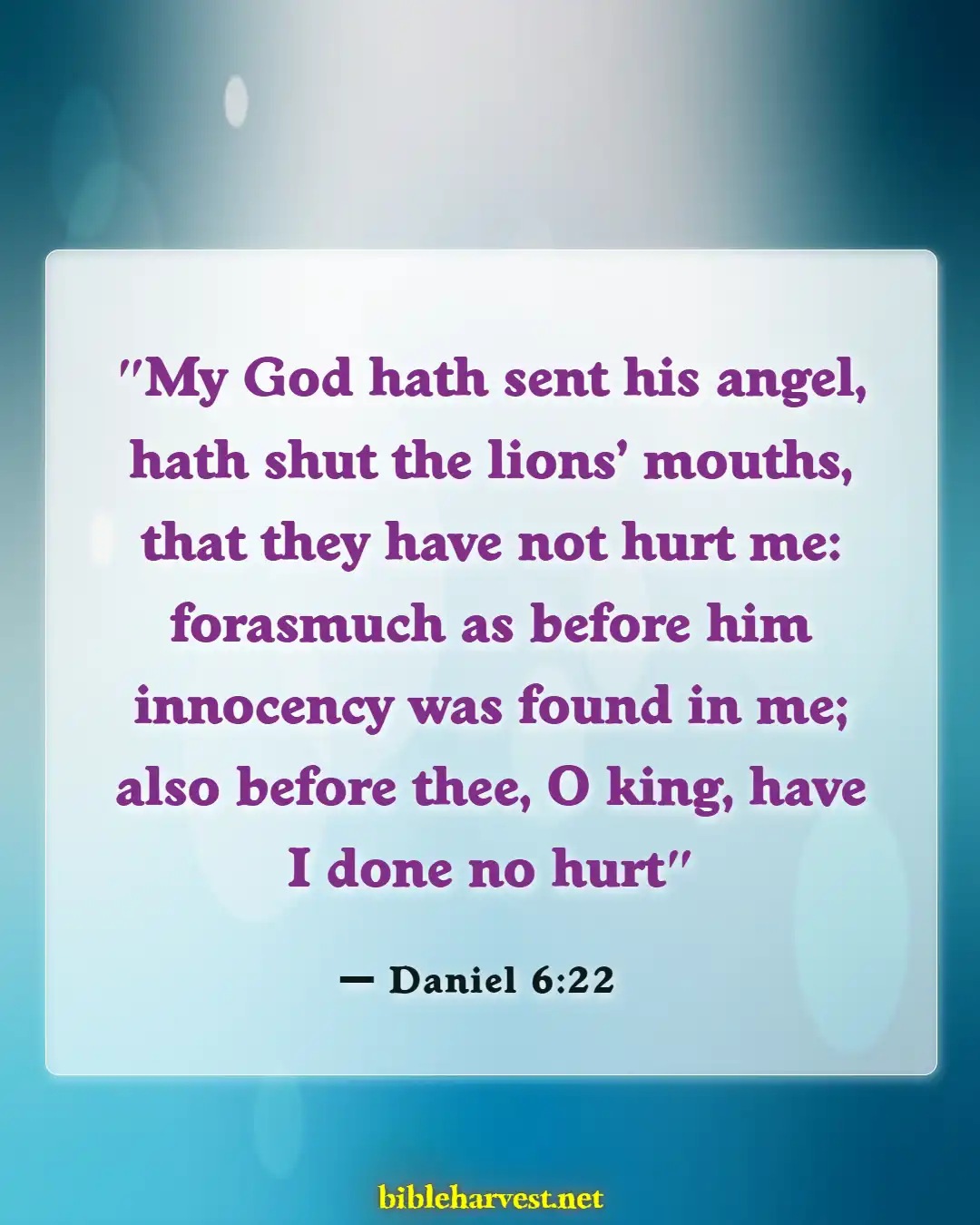 Bible Verses About Persecution (Daniel 6:22)