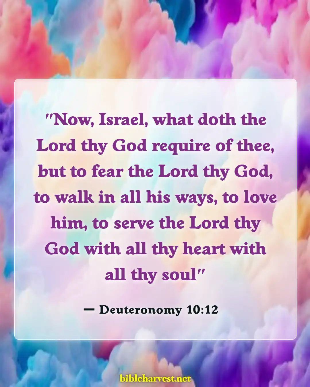 Bible Verses About Commitment To Ministry (Deuteronomy 10:12)