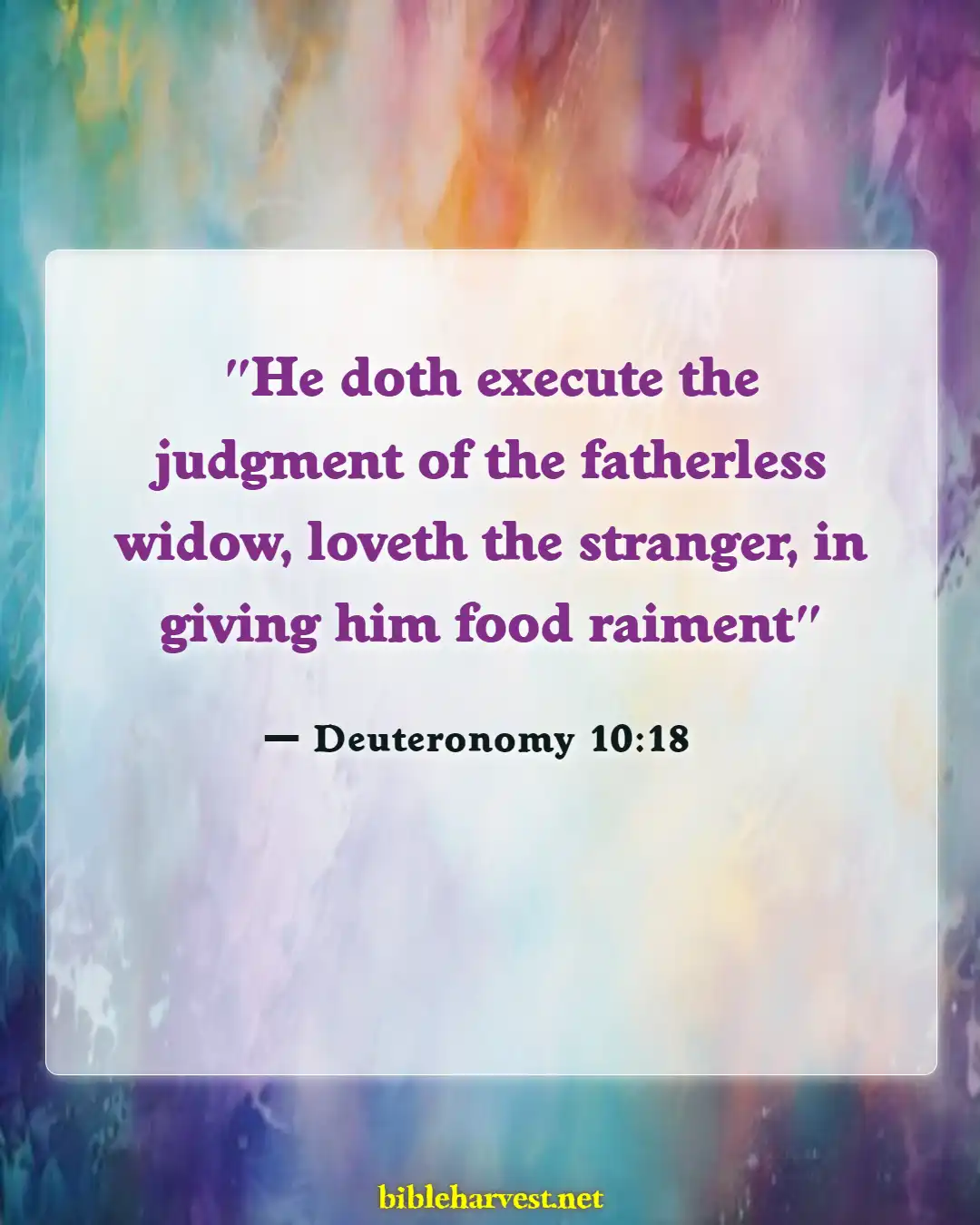 Bible Verses About Adoption (Deuteronomy 10:18)