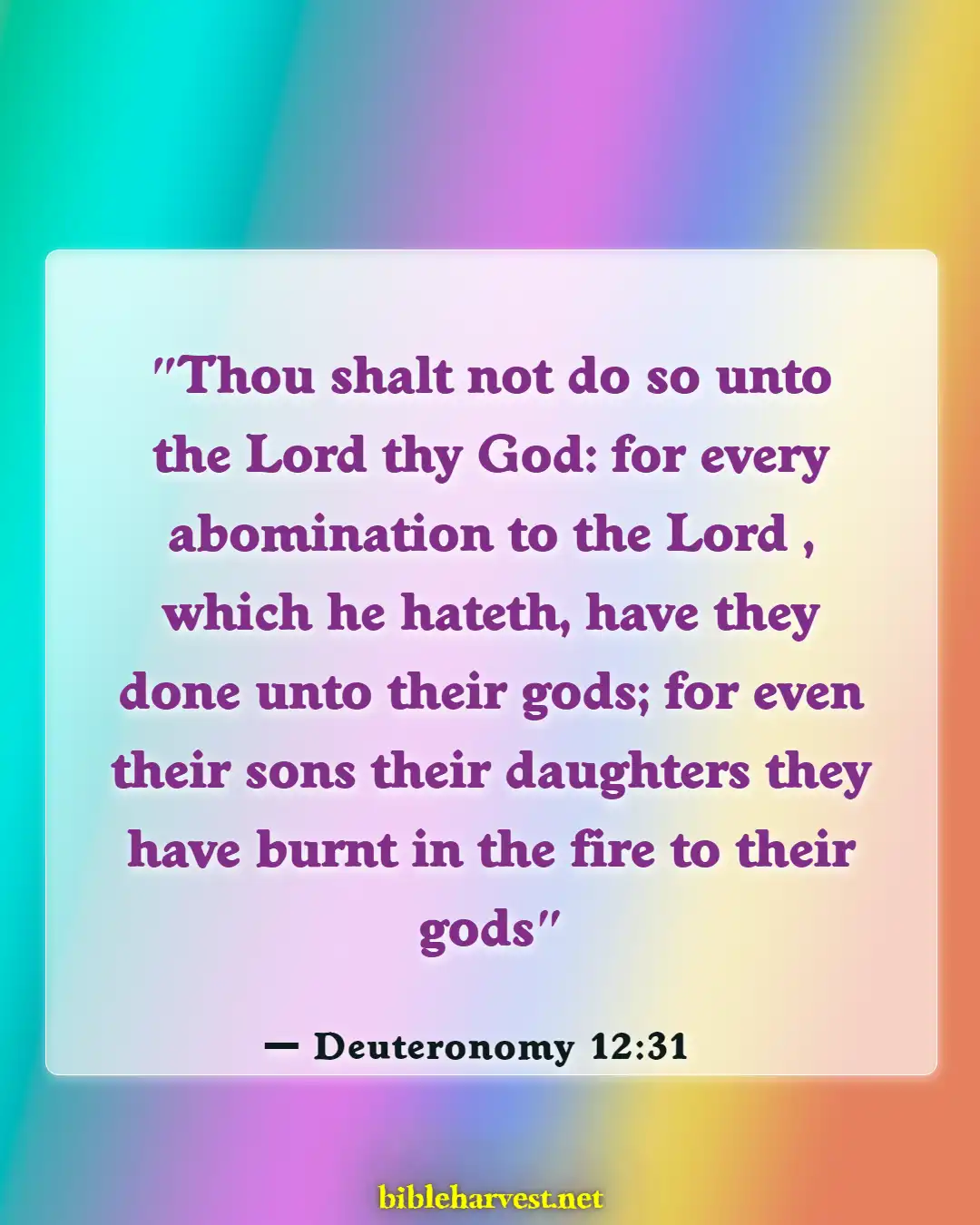 Bible Verses About Abomination (Deuteronomy 12:31)