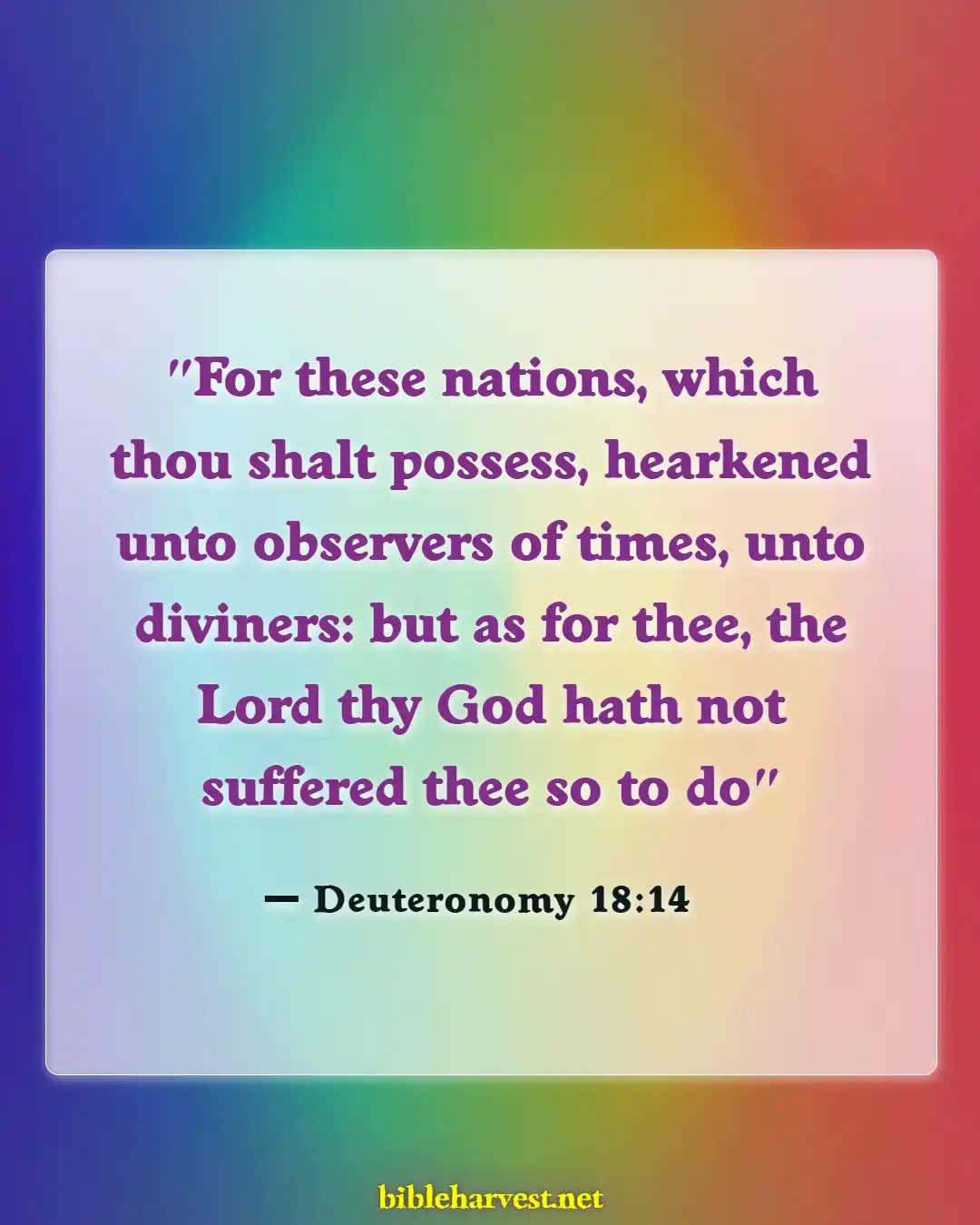 Bible Verses About Magic (Deuteronomy 18:14)
