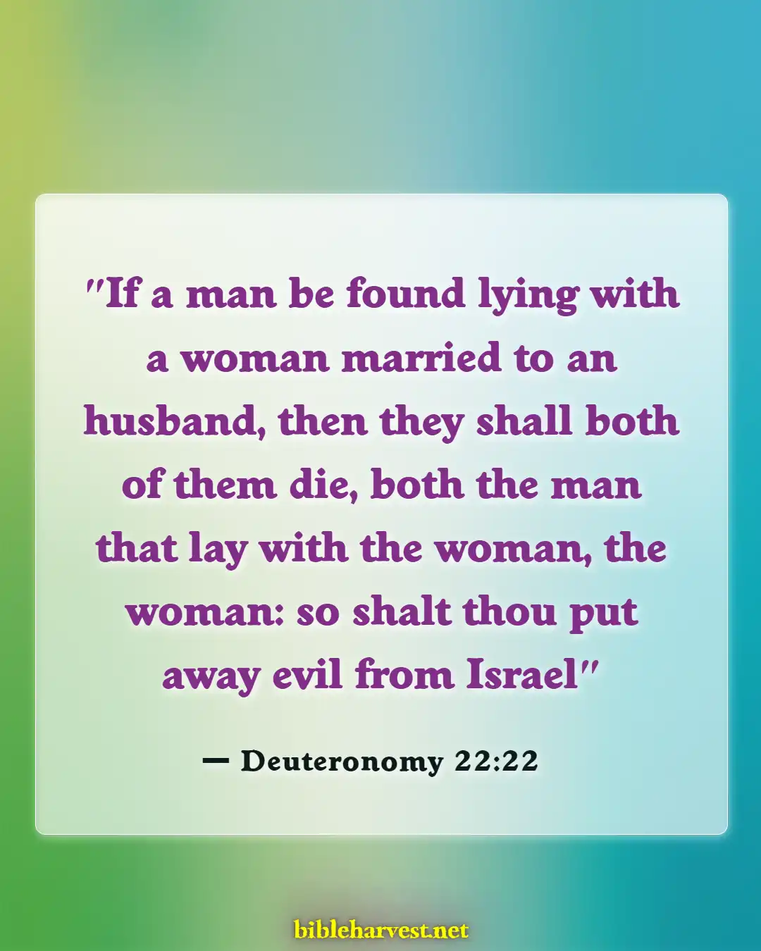 Bible Verses About Cheating Wife (Deuteronomy 22:22)