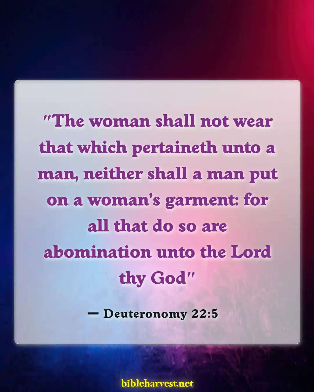 Bible Verses About Exposing Your Body (Deuteronomy 22:5)
