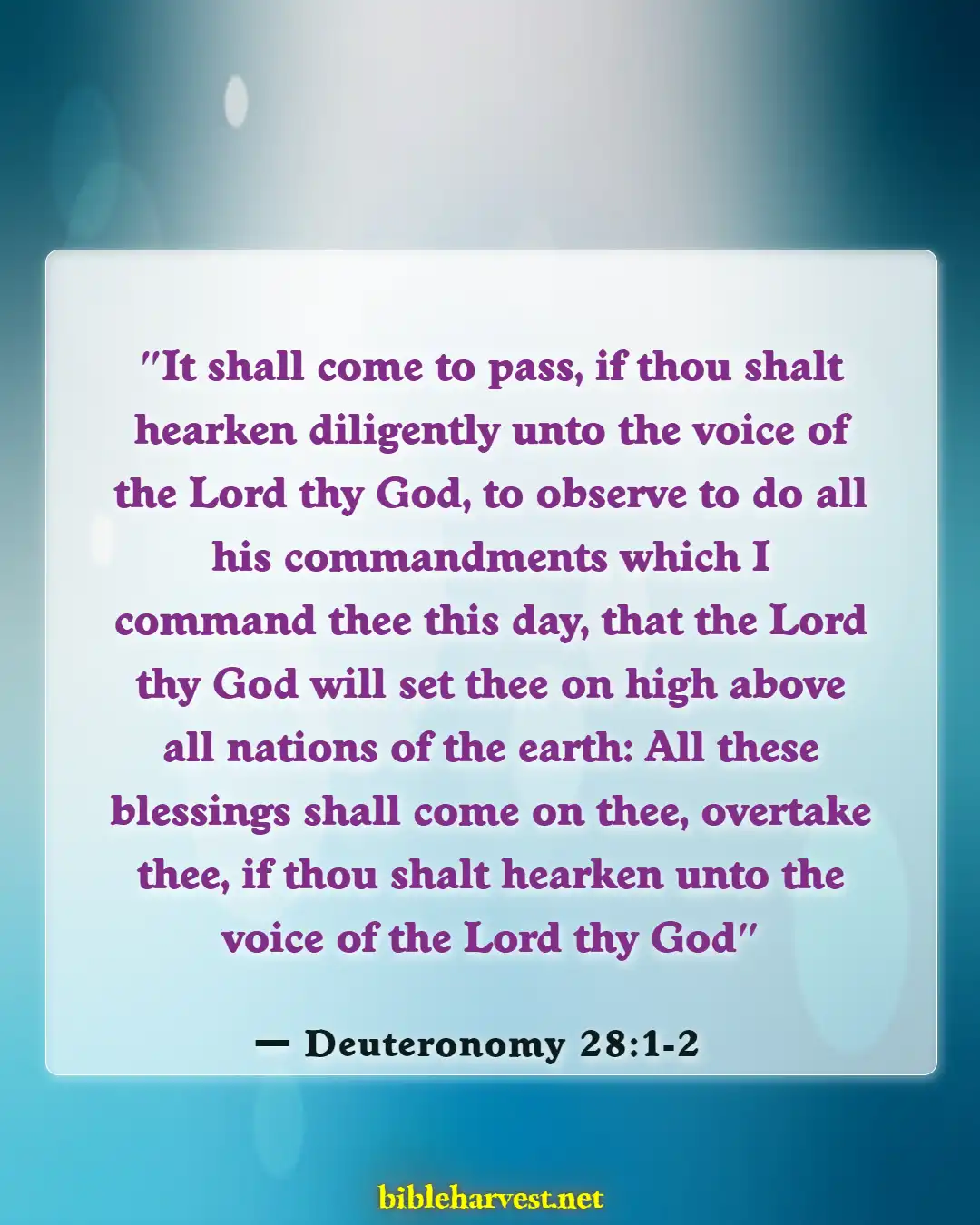 Bible Verses About Karma (Deuteronomy 28:1-2)