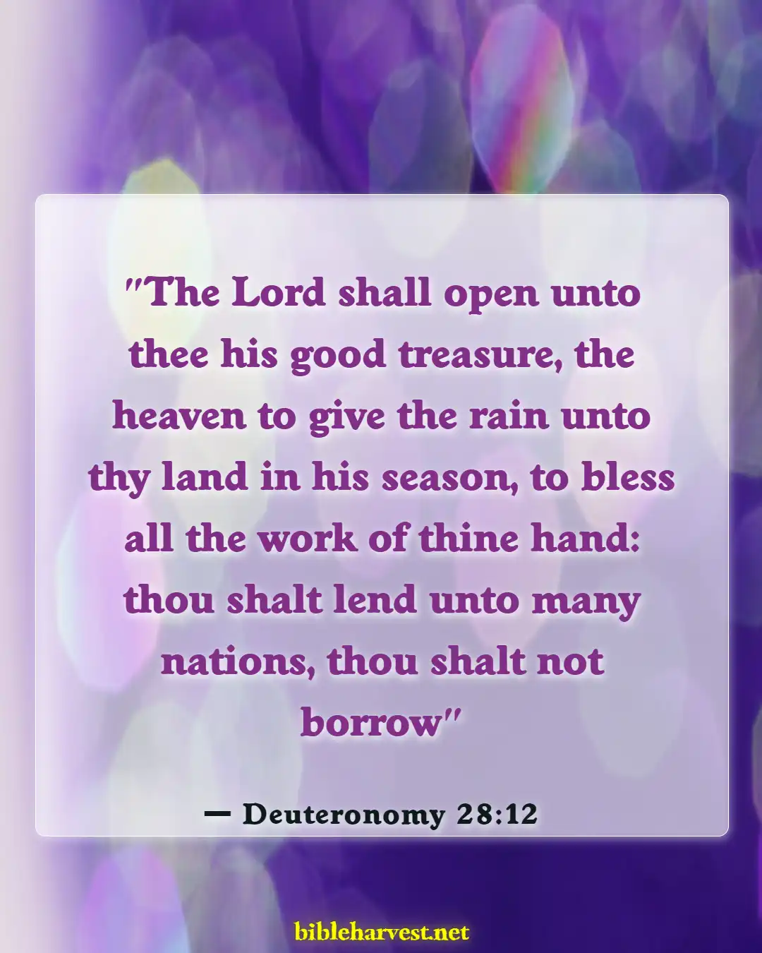 Bible Verses About Financial Problems (Deuteronomy 28:12)