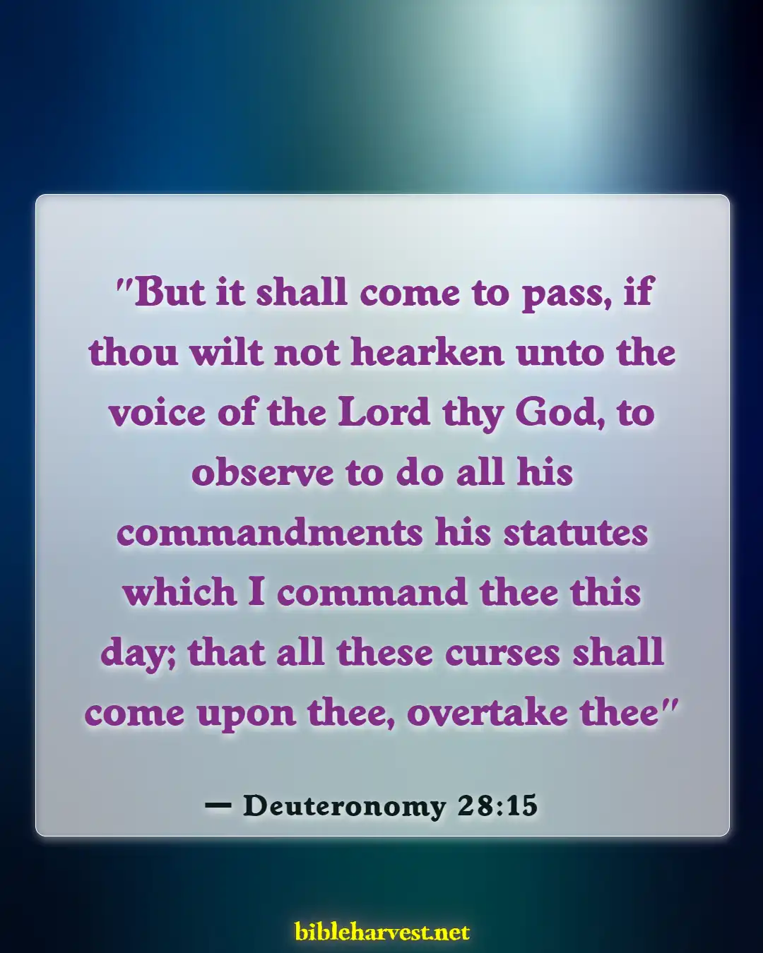 Bible Verses About Curses And Blessings (Deuteronomy 28:15)