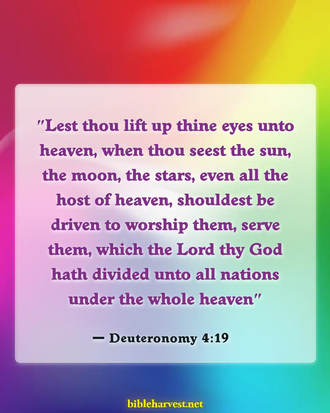 Bible Verses About Warning Against Astrology (Deuteronomy 4:19)