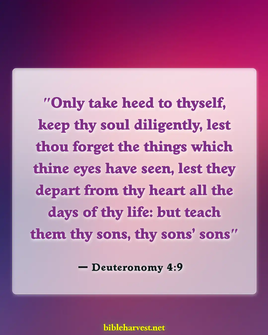 Bible Verses About Teaching Children (Deuteronomy 4:9)