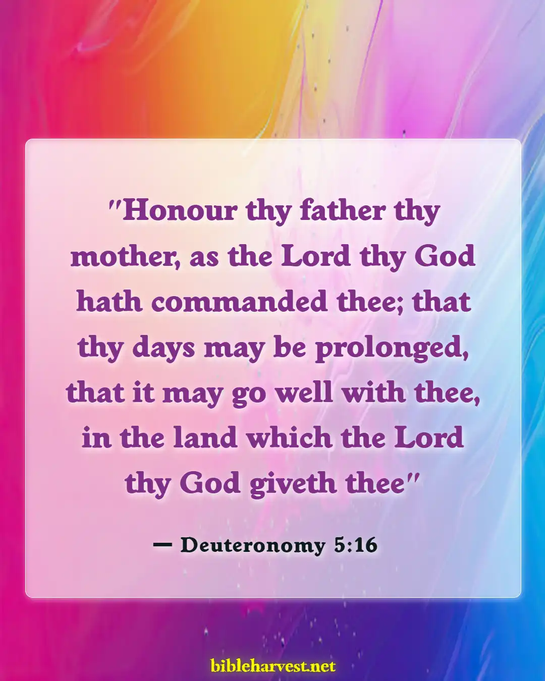 Bible Verses About Disrespecting Others (Deuteronomy 5:16)