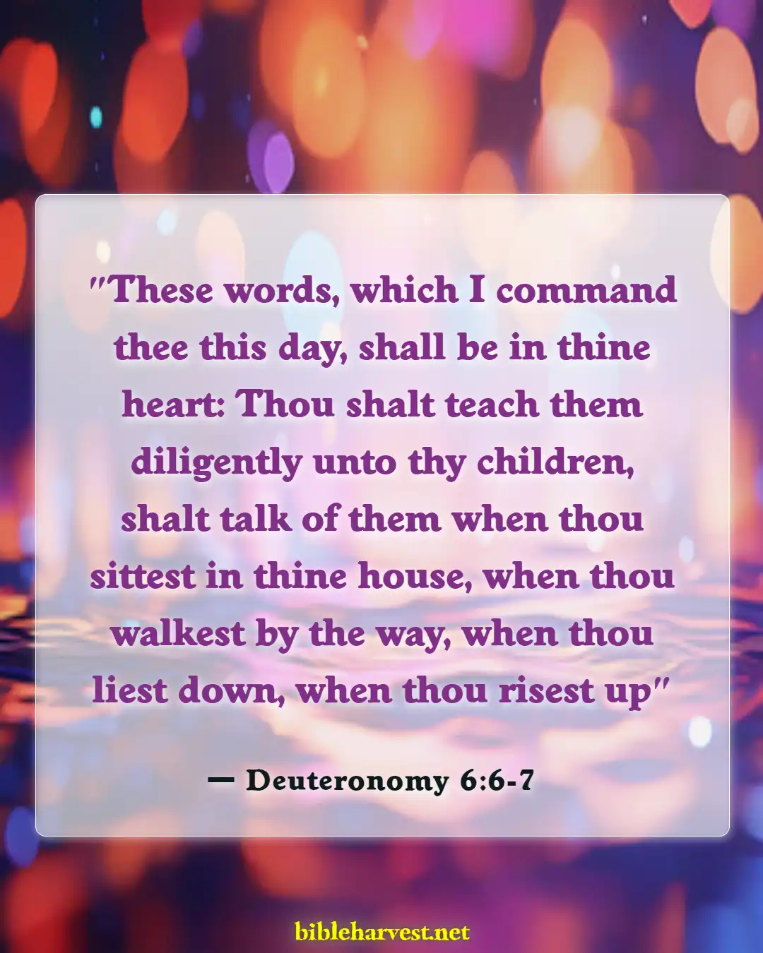 Bible Verses About Family (Deuteronomy 6:6-7)