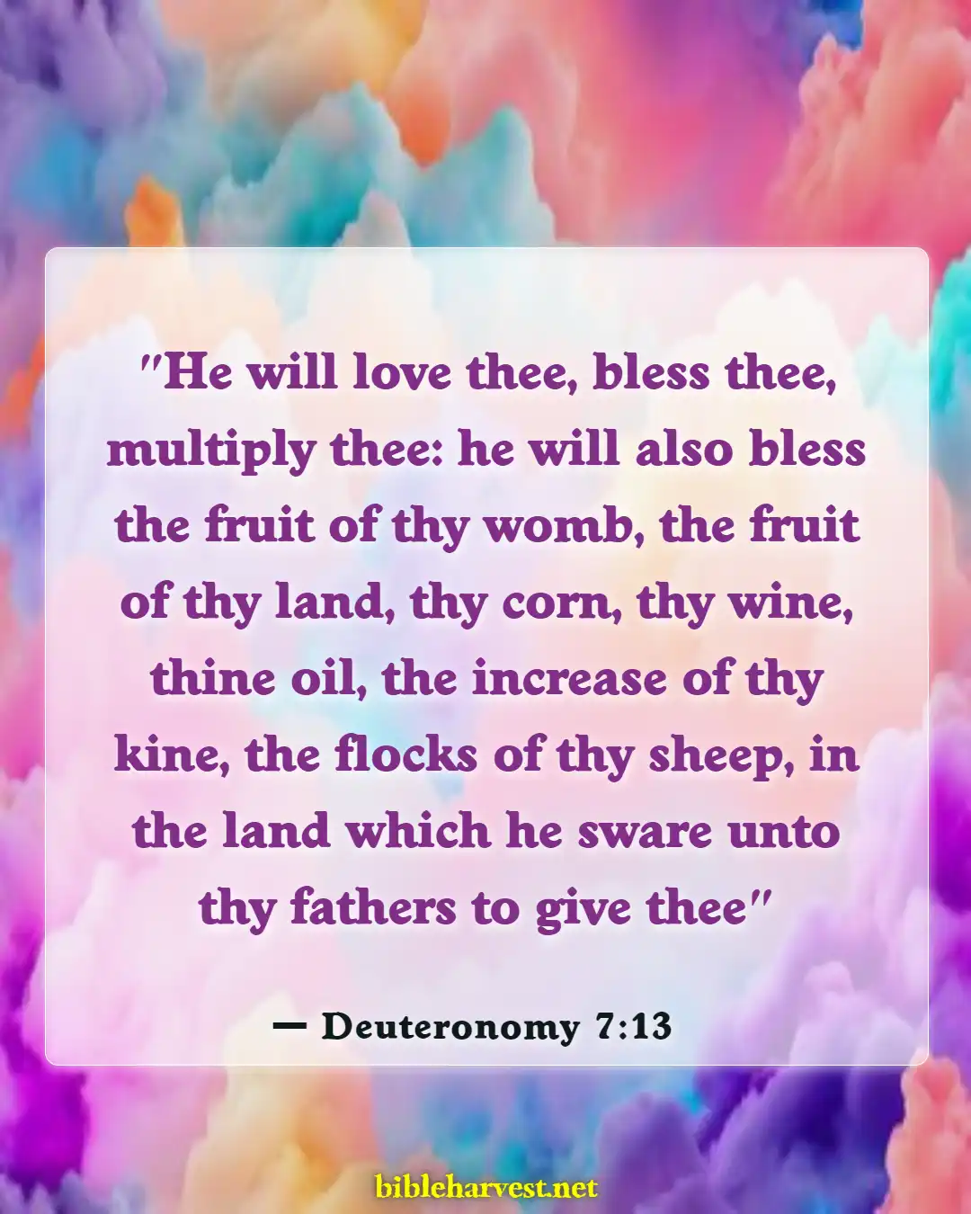 Bible Verses About Farming (Deuteronomy 7:13)
