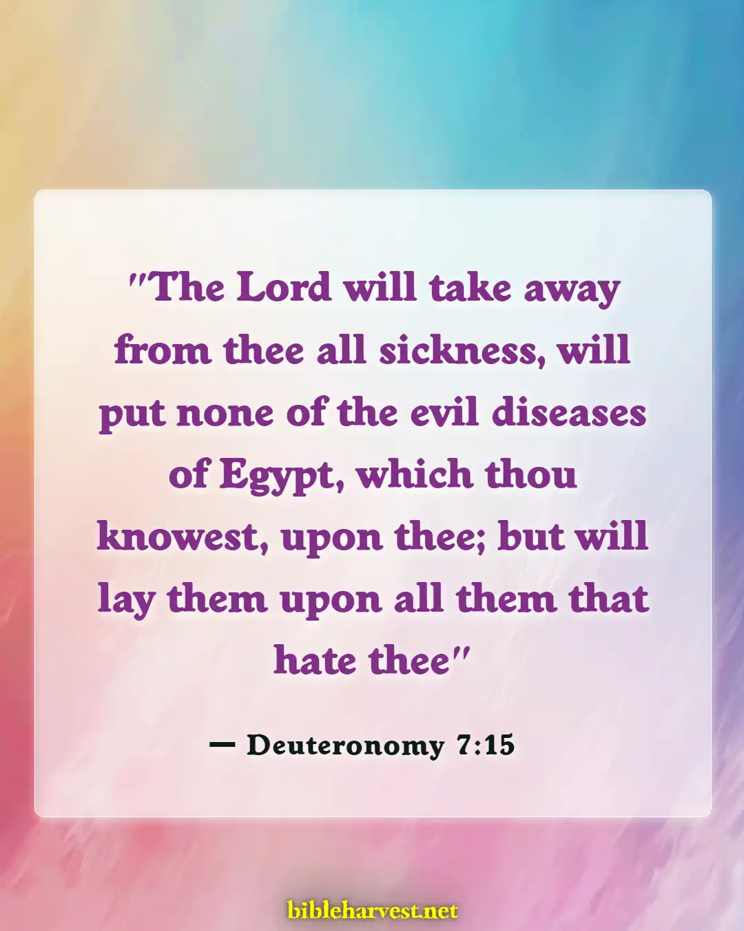 Bible Verses About God Protecting Us From Sickness (Deuteronomy 7:15)