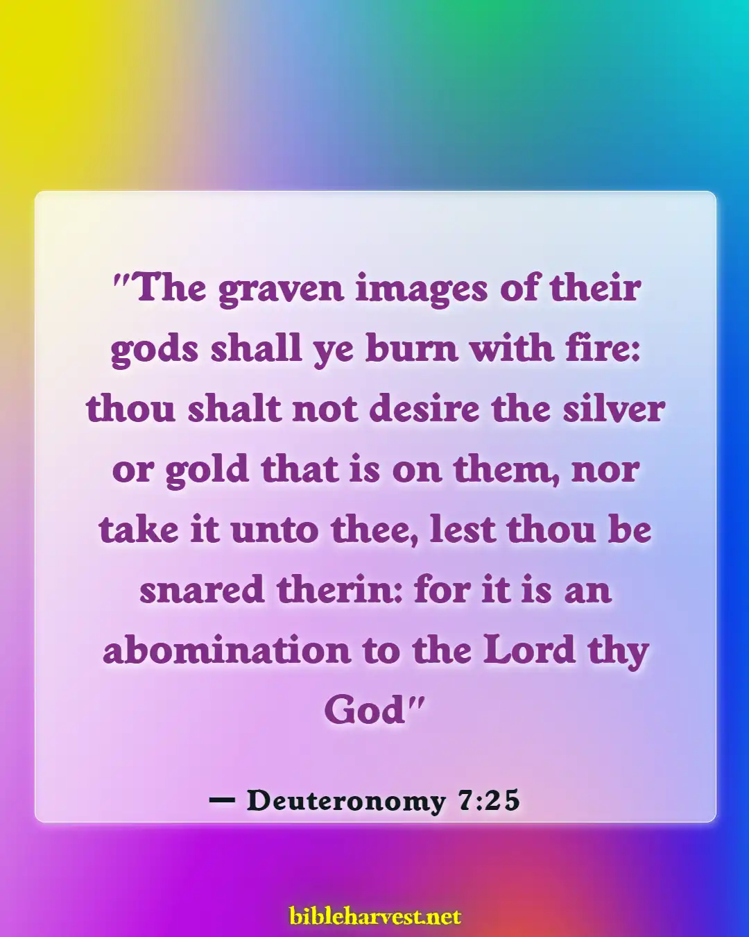 Bible Verses About Abomination (Deuteronomy 7:25)