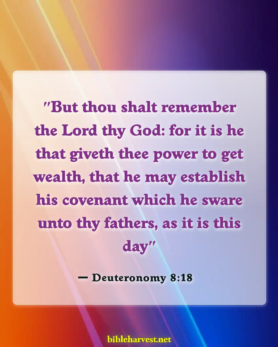 Bible Verses About Wealth And Prosperity (Deuteronomy 8:18)