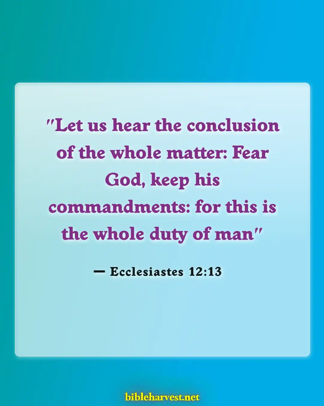 Bible Verses About Importantss (Ecclesiastes 12:13)