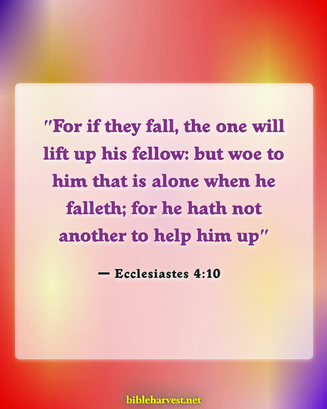 Bible Verses About A Good Friend Is A Blessing From God (Ecclesiastes 4:10)