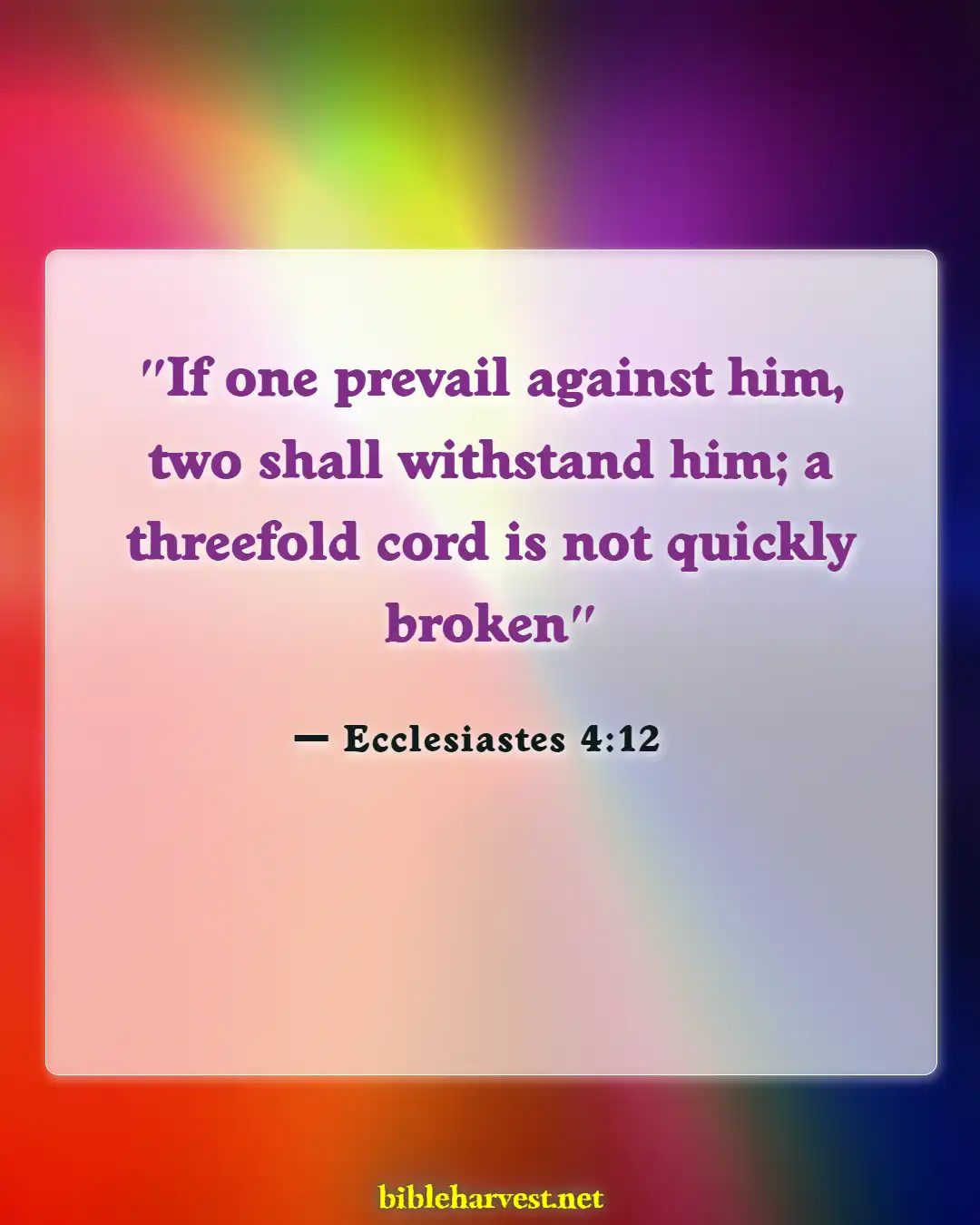 Bible Verses About A Wife That Disrespects Her Husband (Ecclesiastes 4:12)