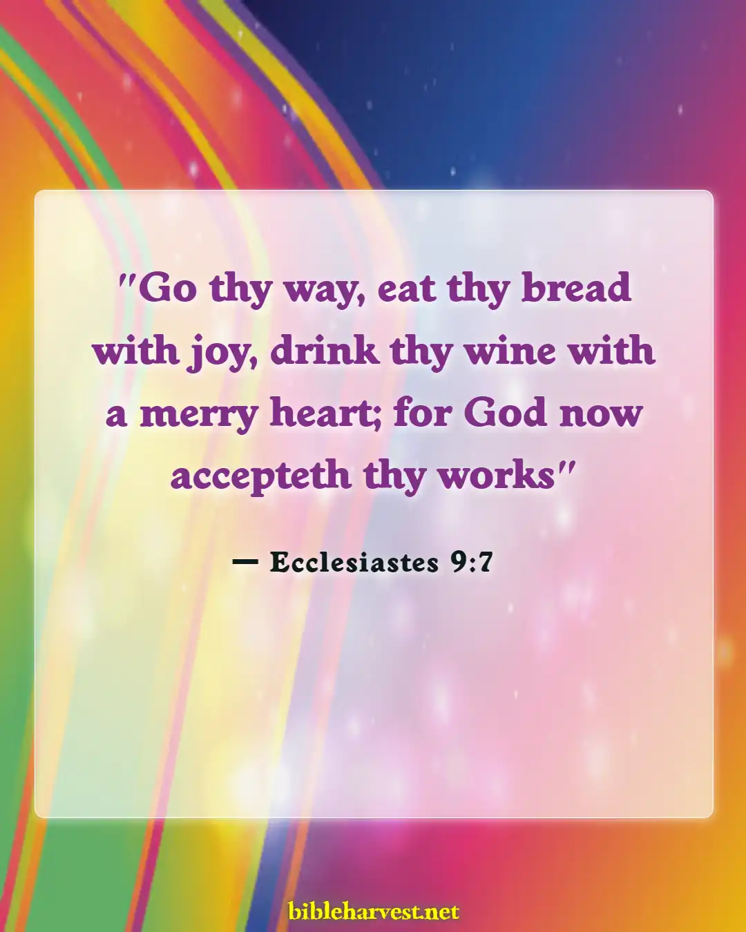 Bible Verses About Drunkenness (Ecclesiastes 9:7)