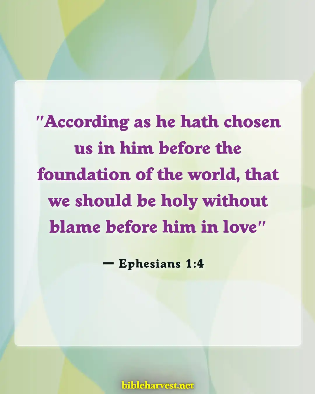 Bible Verses About Adoption (Ephesians 1:4)