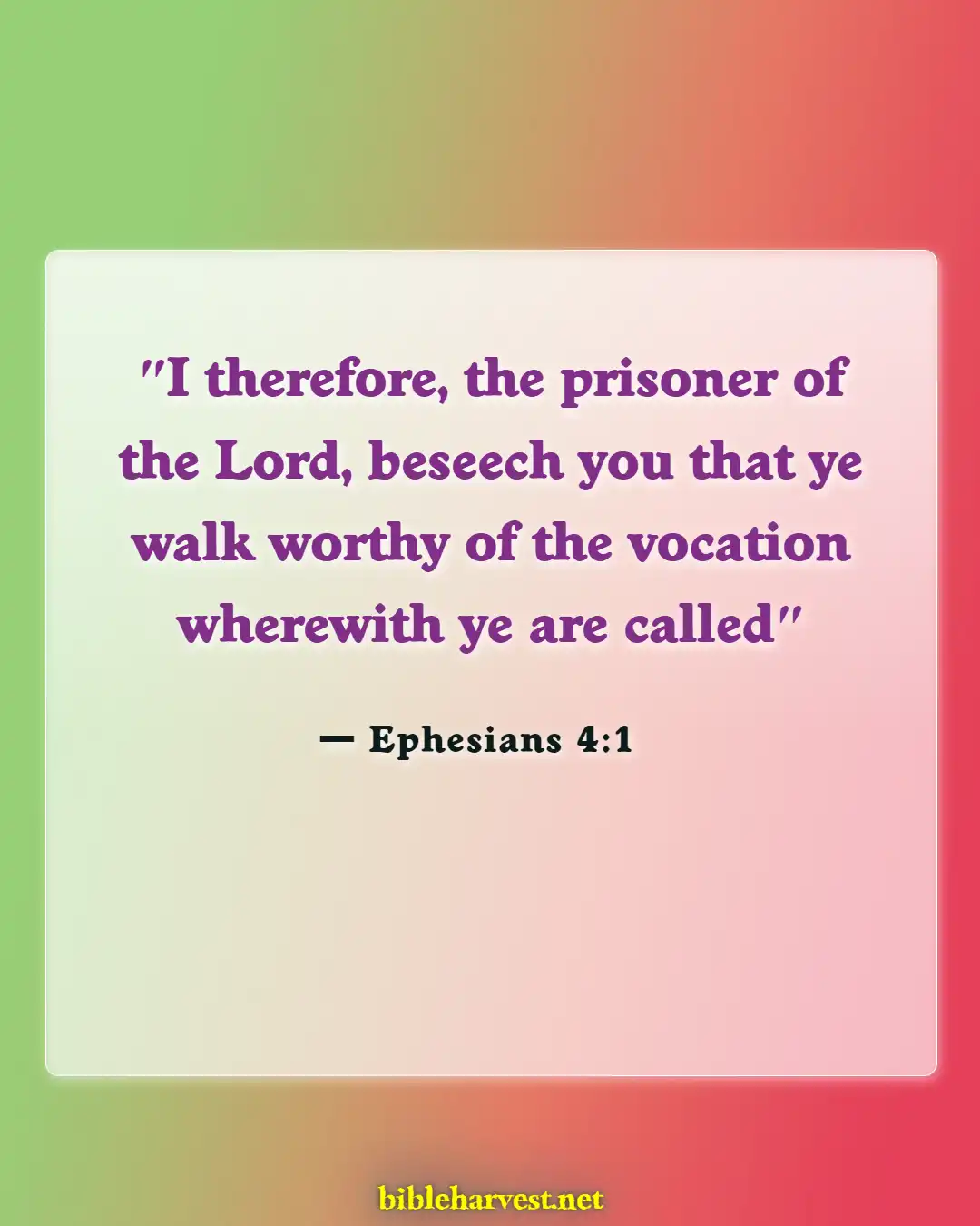 Bible Verses About Dedications (Ephesians 4:1)