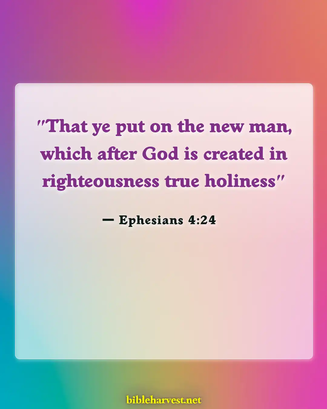 Bible Verses About Righteousness (Ephesians 4:24)