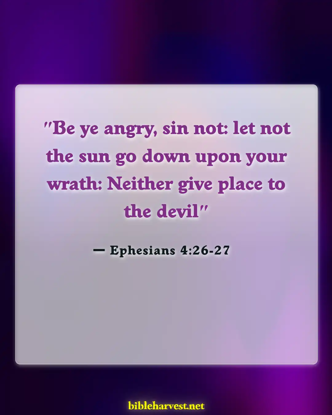 Bible Verses About Good Nighs (Ephesians 4:26-27)