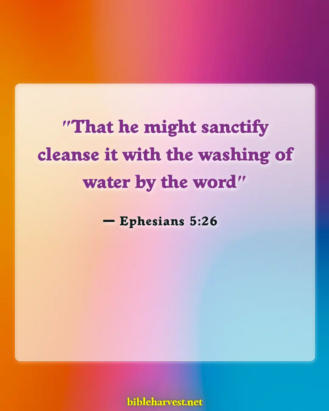 Bible Verses About Husband Being Spiritual Leader (Ephesians 5:26)