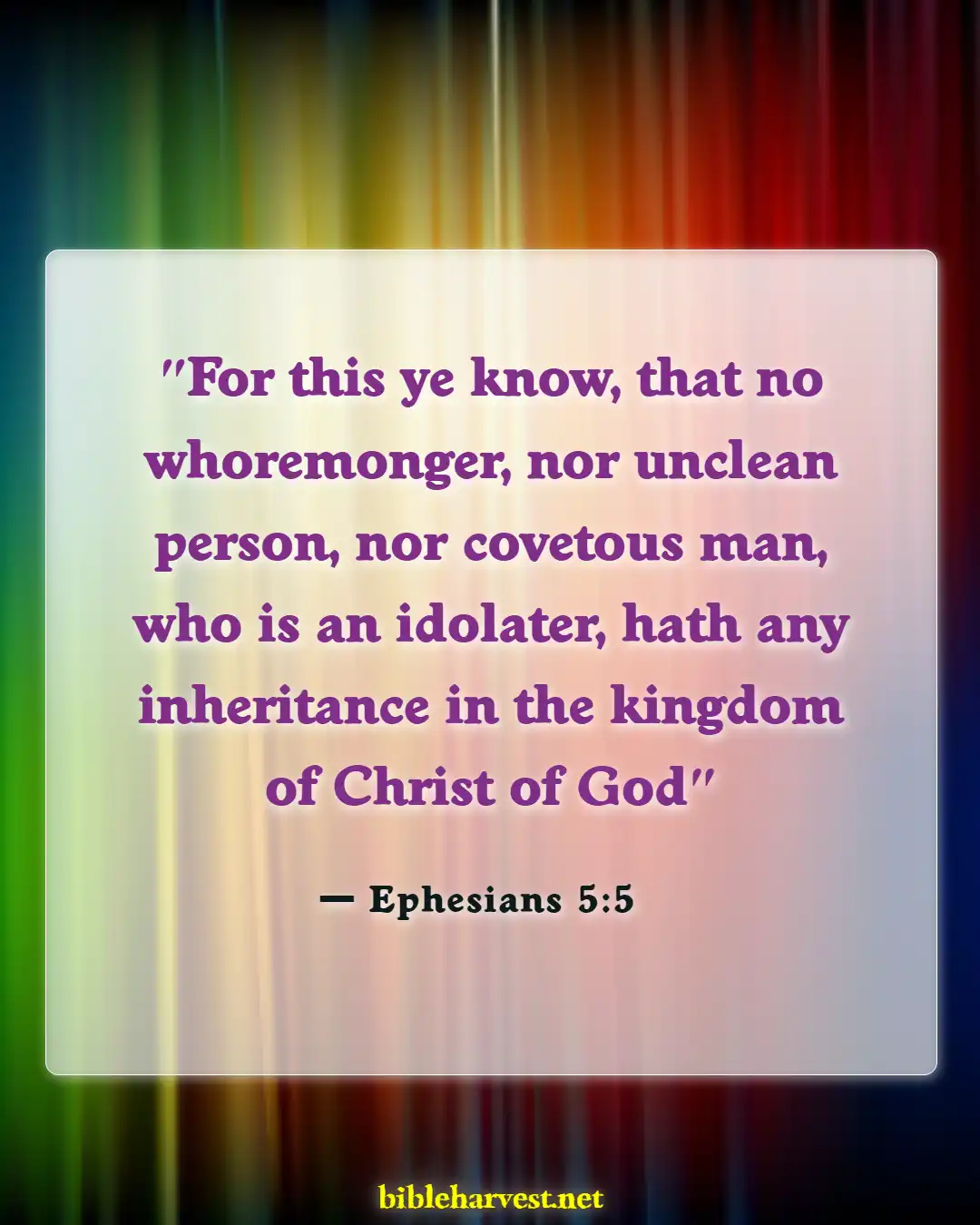 Bible Verses About Whoremonger (Ephesians 5:5)