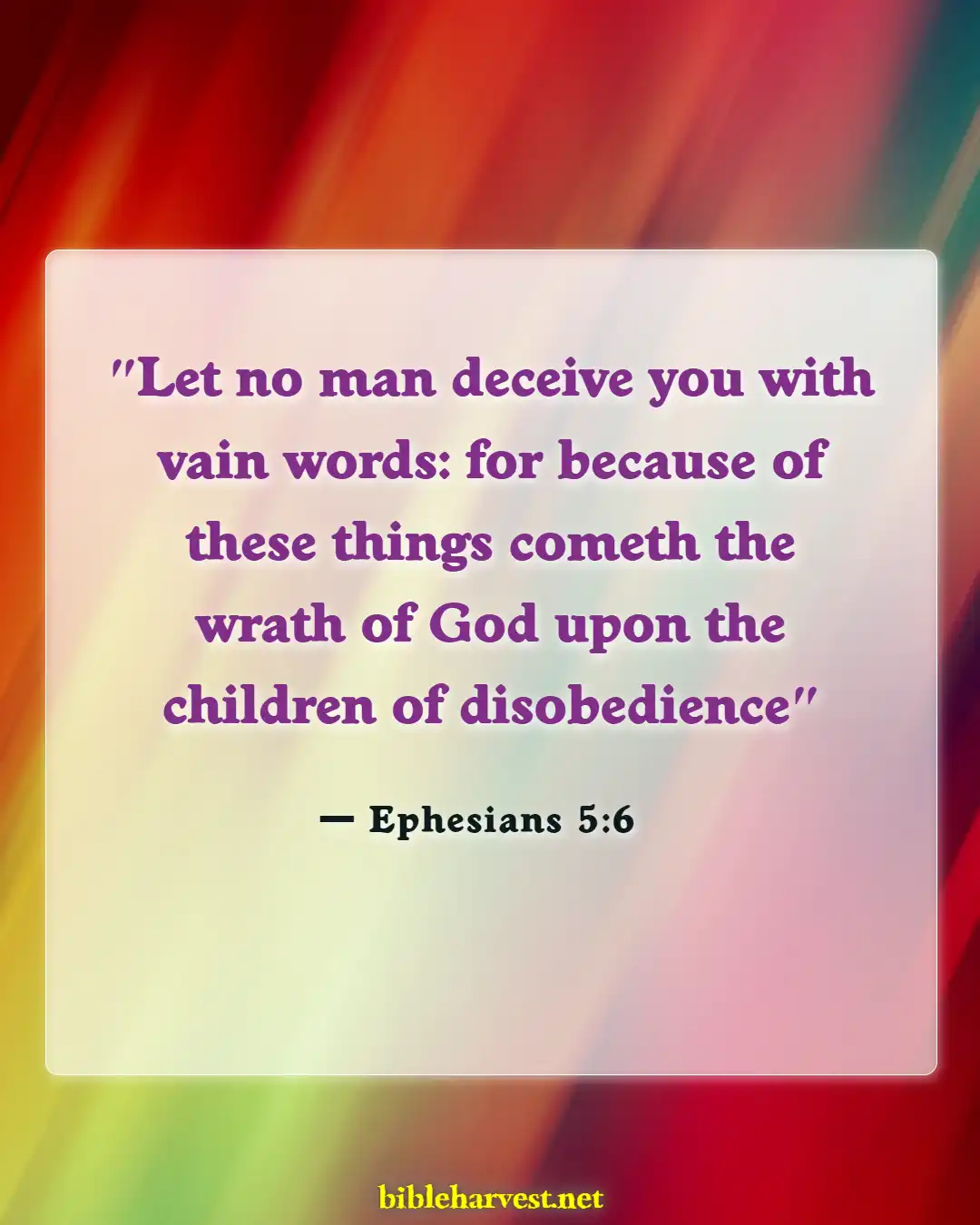 Bible Verses About Manipulation (Ephesians 5:6)