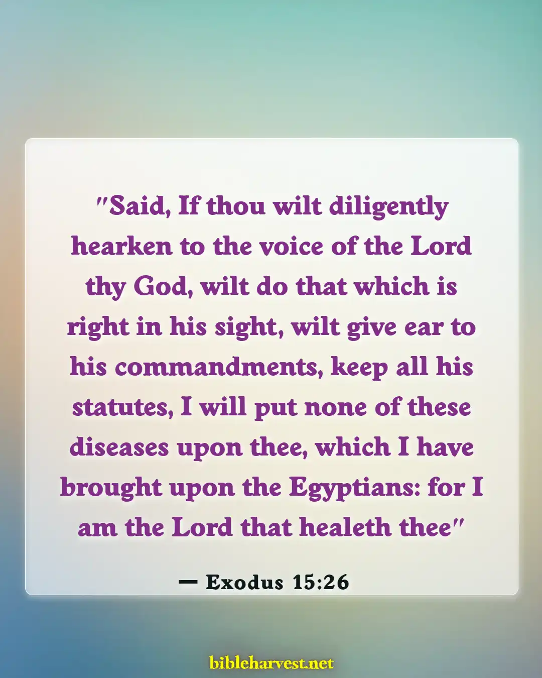 Bible Verses About Hurting (Exodus 15:26)