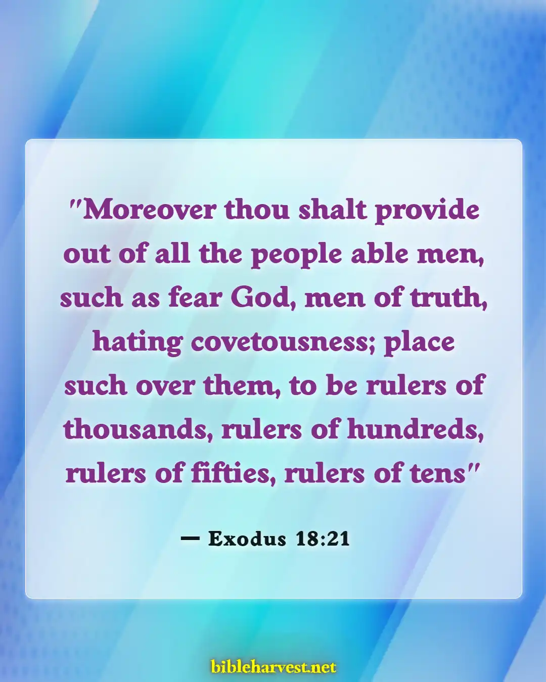 Bible Verses About Leadership In The Church (Exodus 18:21)