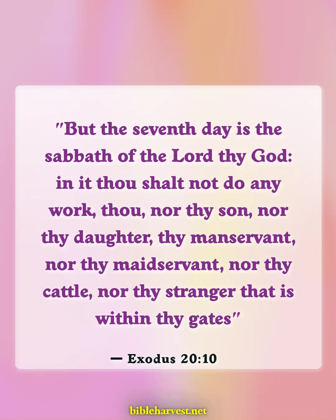 Bible Verses About Saturday (Exodus 20:10)