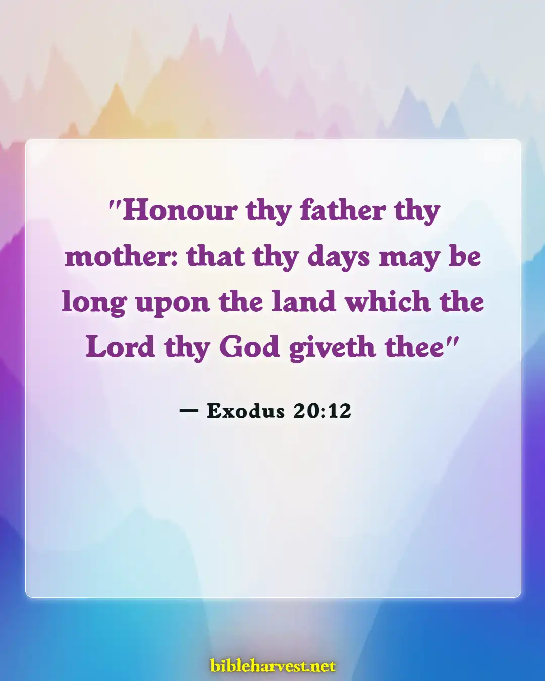 Bible Verses About Family (Exodus 20:12)