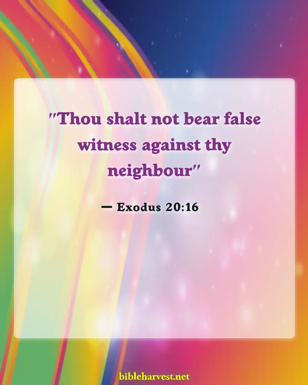 Bible Verses About Bad Behavior (Exodus 20:16)