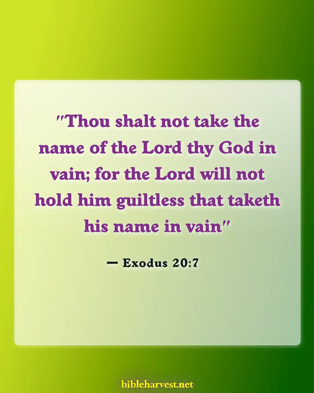 Bible Verses About Disrespecting God (Exodus 20:7)