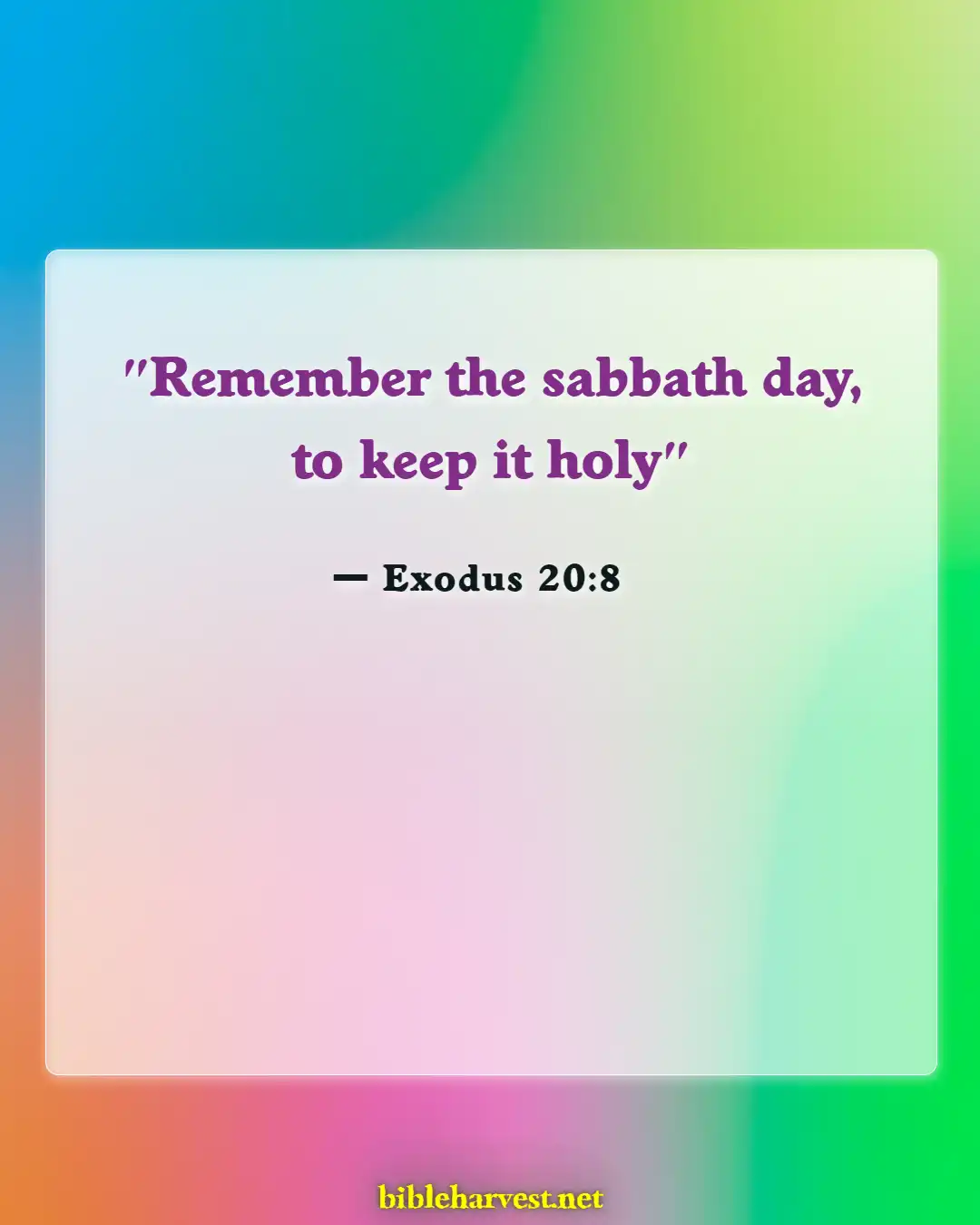 Bible Verses About Thankful Blessed Sunday (Exodus 20:8)