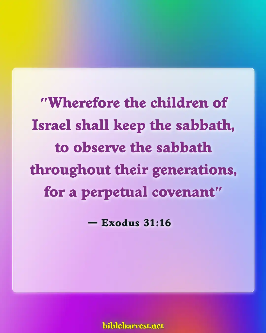 Bible Verses About Saturday (Exodus 31:16)