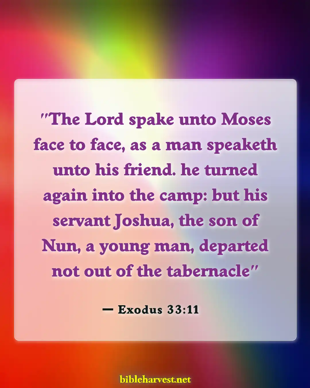 Bible Verses About Pursuing God (Exodus 33:11)