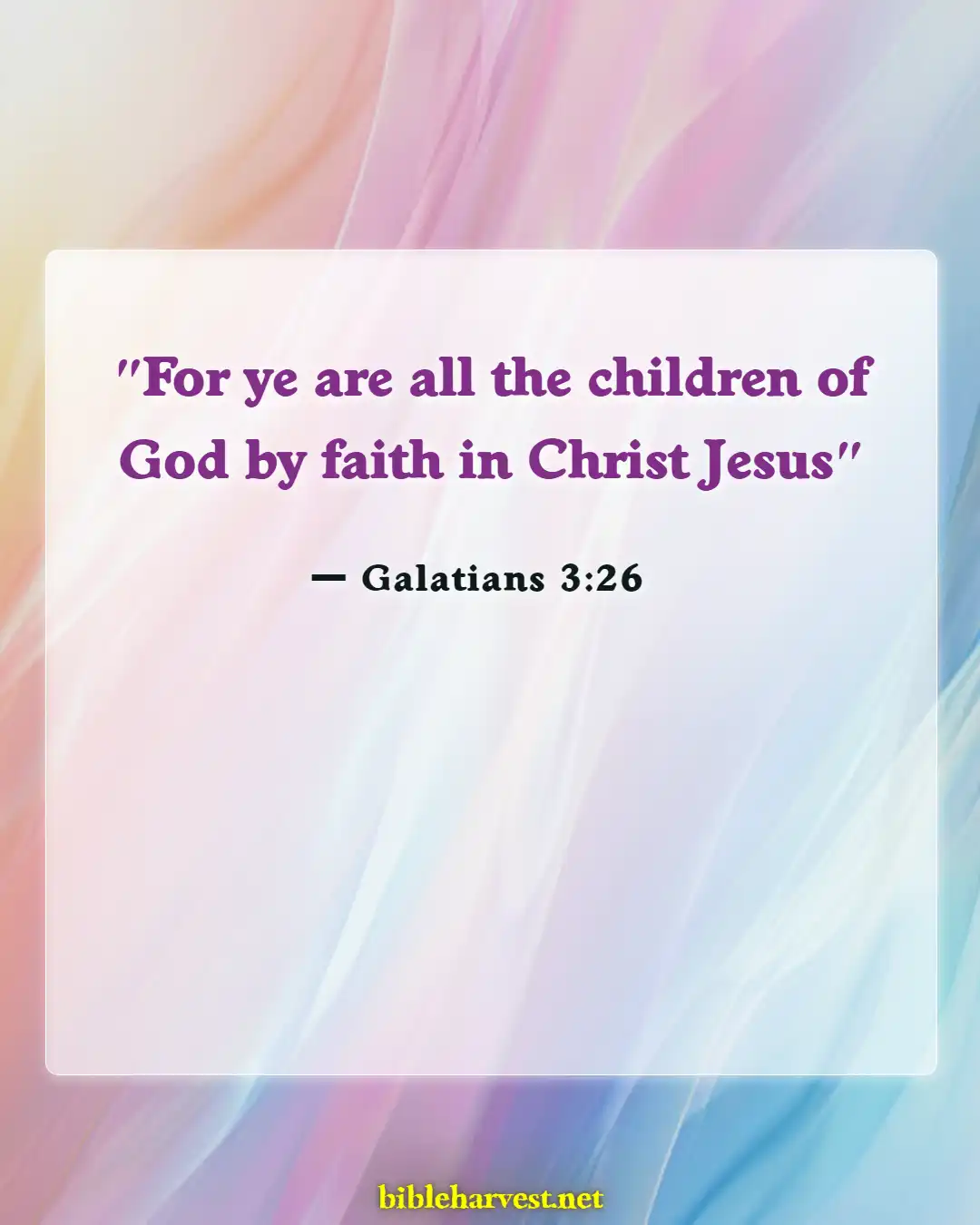 Bible Verses About Acceptance (Galatians 3:26)
