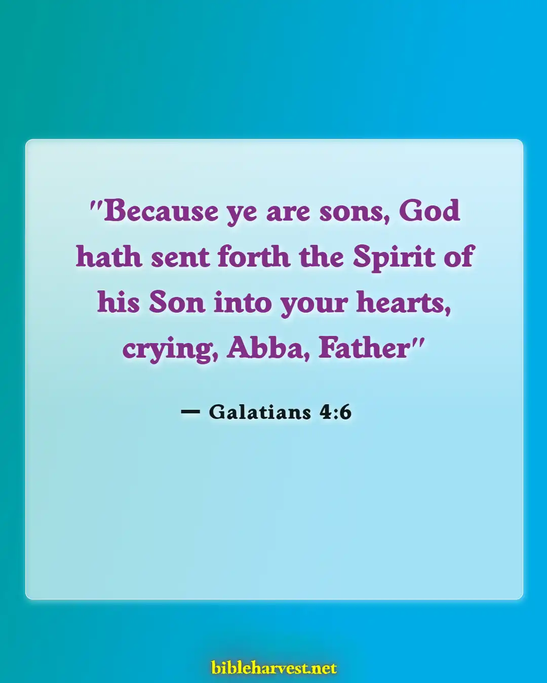 Bible Verses About Adoption (Galatians 4:6)