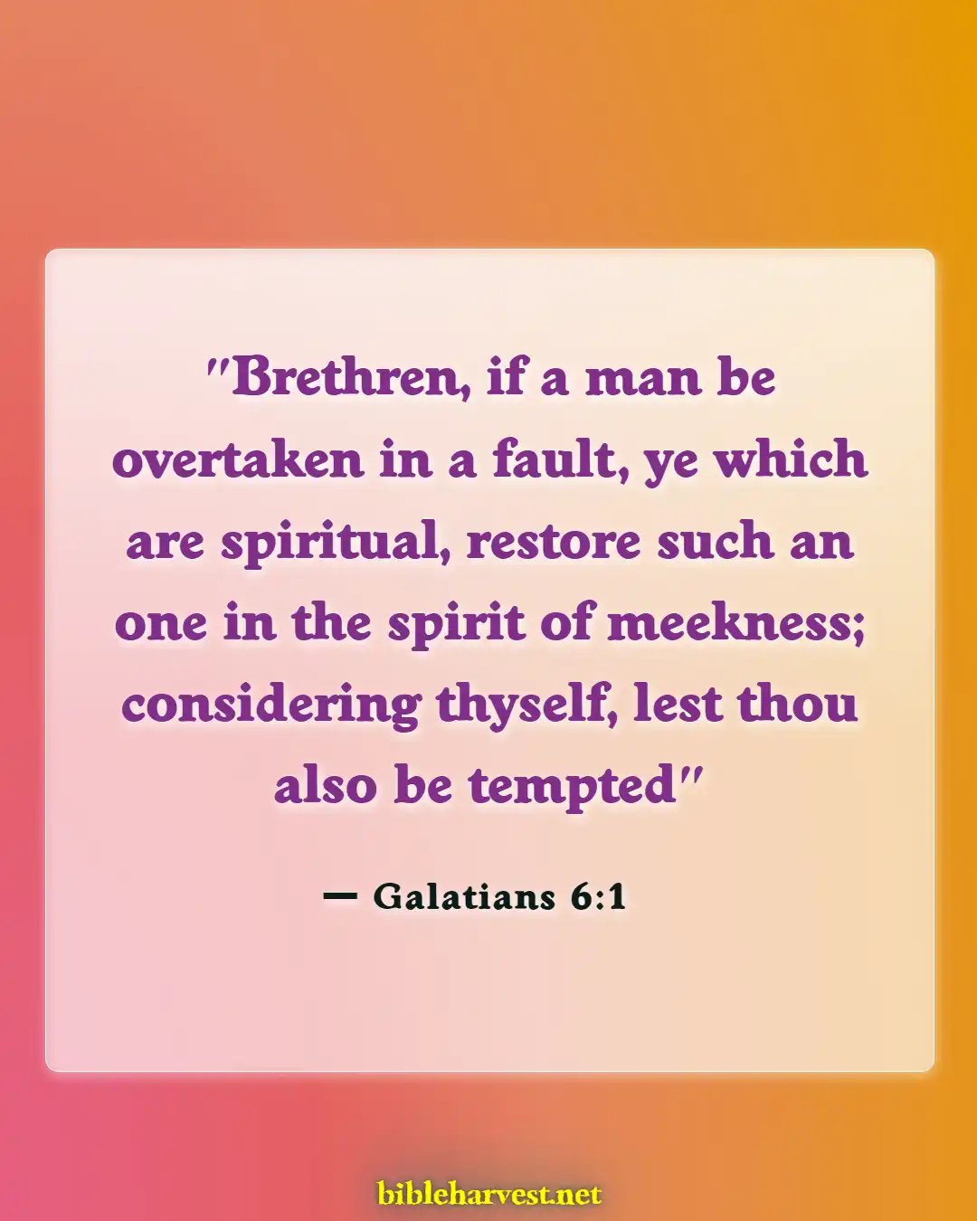 Bible Verses About Confessing Sins (Galatians 6:1)