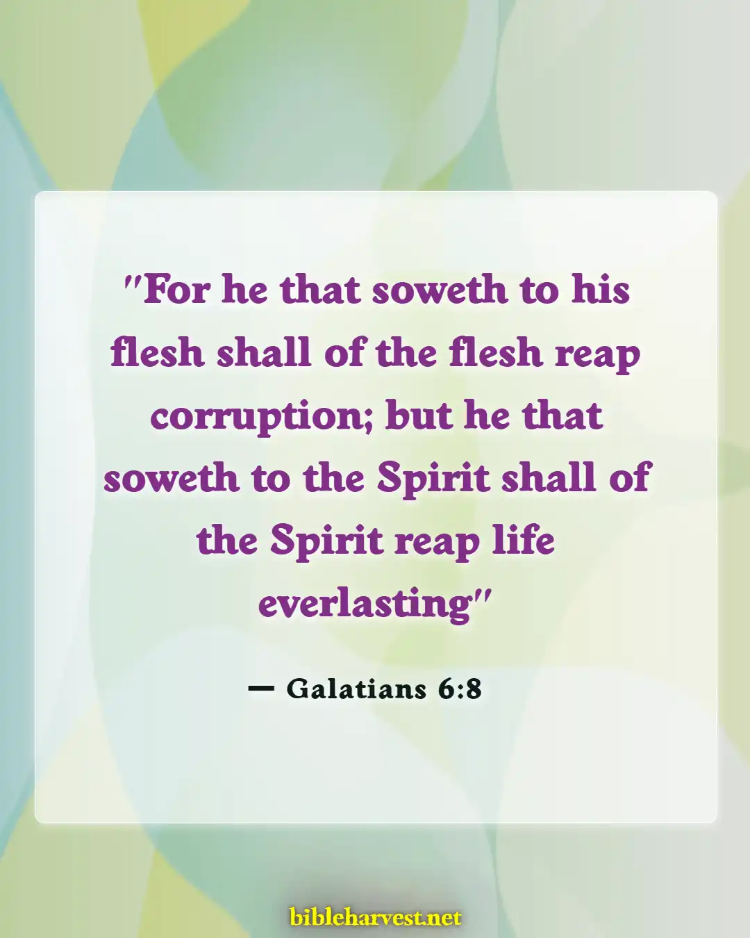Bible Verses About For Eternal Life (Galatians 6:8)