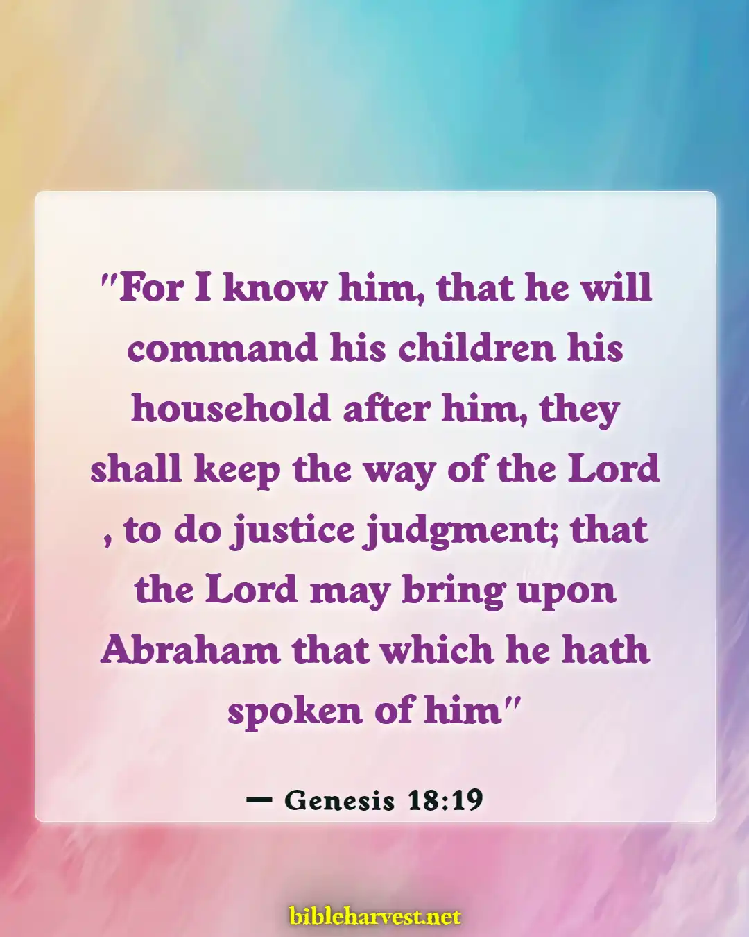 Bible Verses About Husband Being Spiritual Leader (Genesis 18:19)