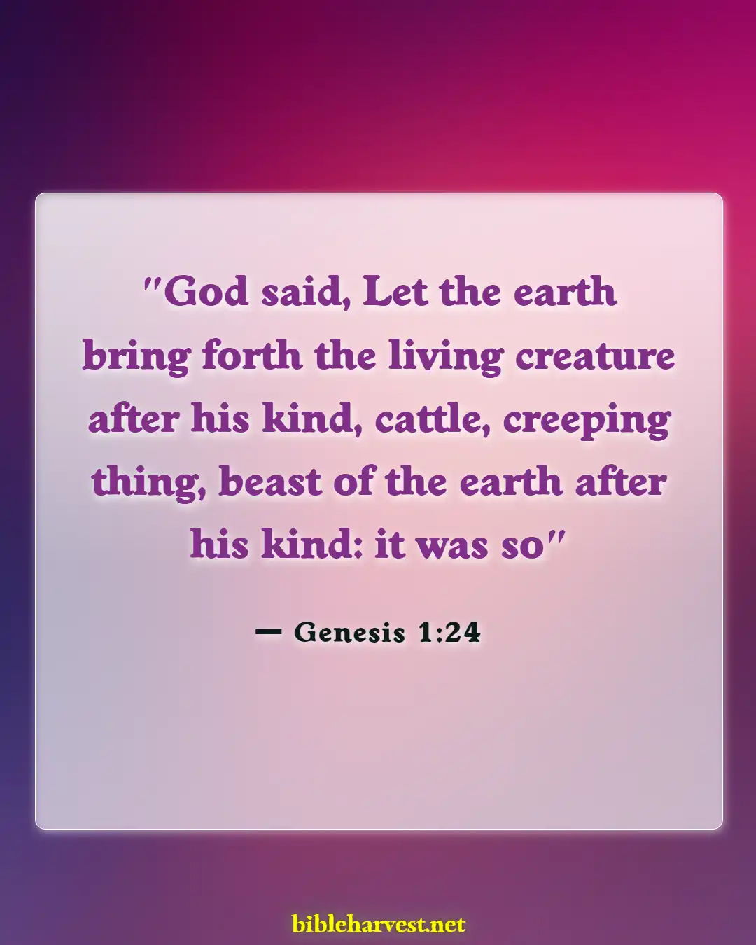 Bible Verses About God's Beautiful Creation (Genesis 1:24)