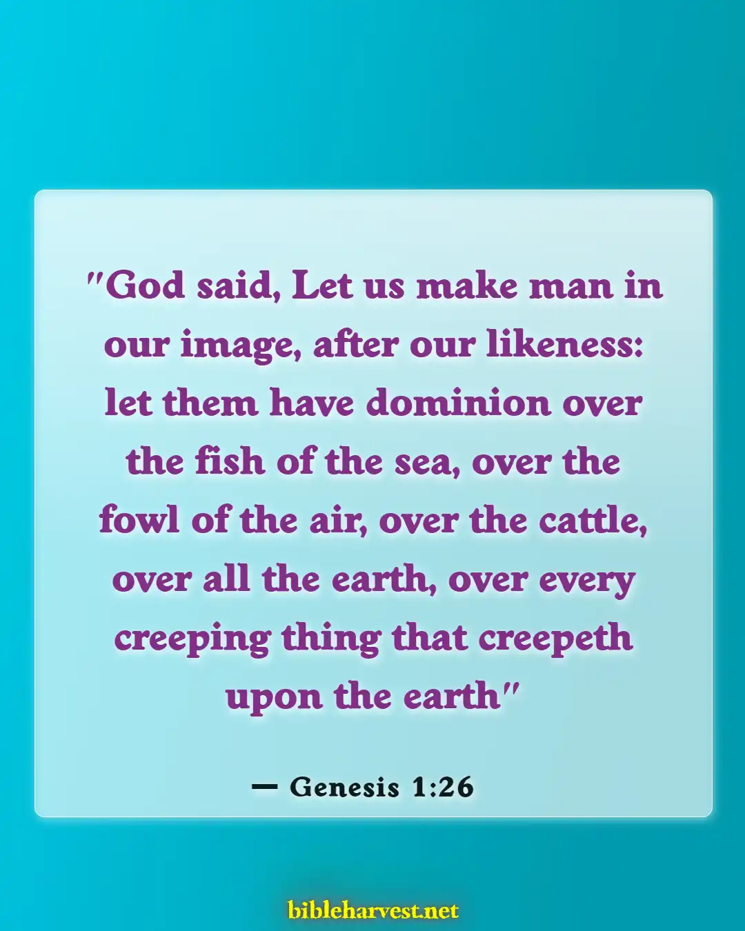 Bible Verses About Taking Care Of The Environment (Genesis 1:26)
