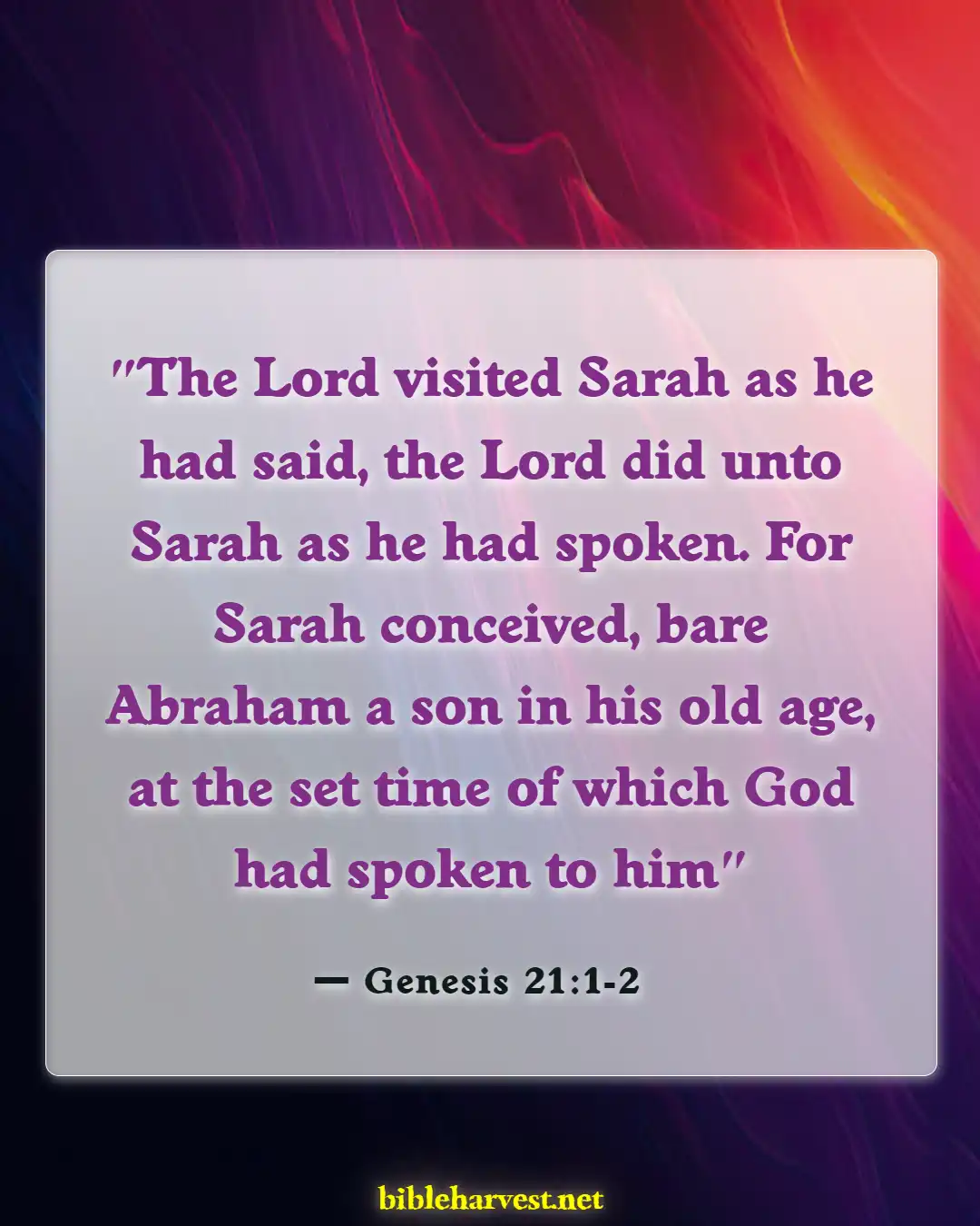 Bible Verses About Hope For The Future (Genesis 21:1-2)