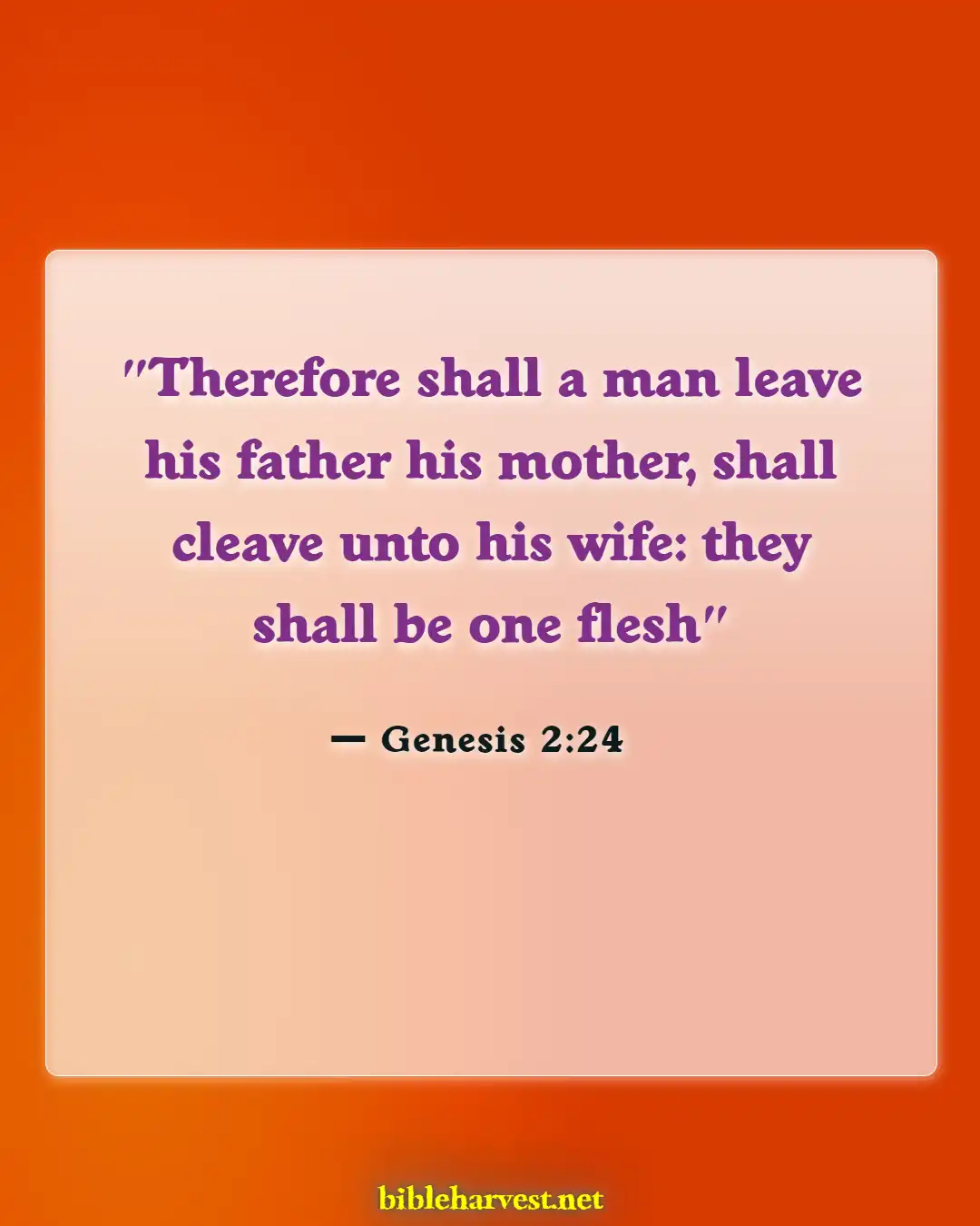 Bible Verses About Family (Genesis 2:24)